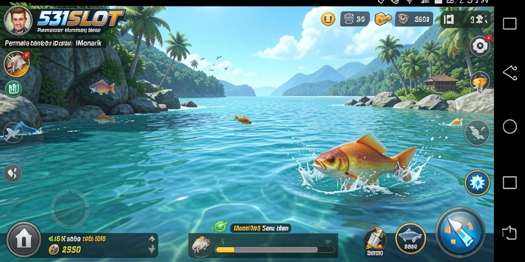 Tampilan gameplay memancing seru di 531SLOT.