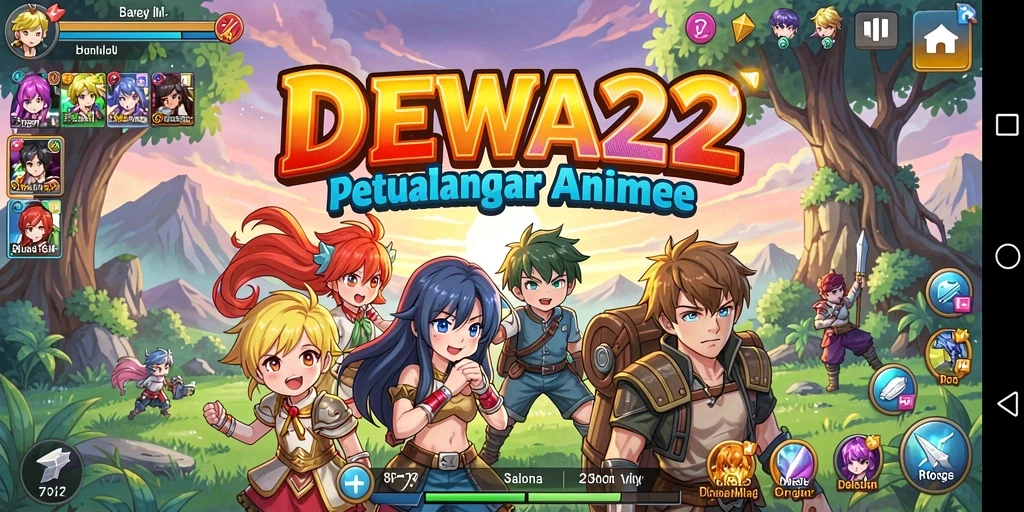 Tampilan gameplay DEWA22 yang dinamis dan menawan.