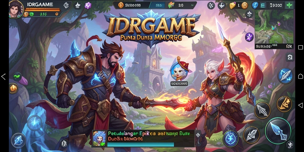 Screenshot IDRGAME menampilkan serunya gameplay MMORPG yang mengesankan.