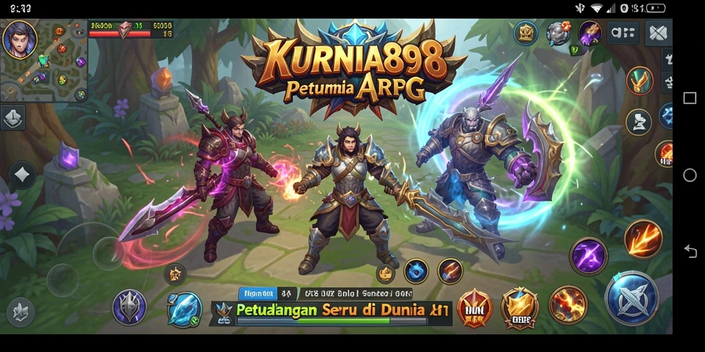 Screenshot gameplay KURNIA898 menampilkan pertarungan epik dengan grafis yang menawan.