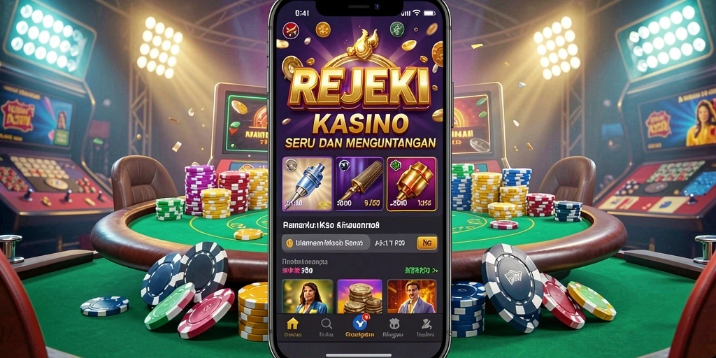 Tampilan seru gameplay Kasino di REJEKI.