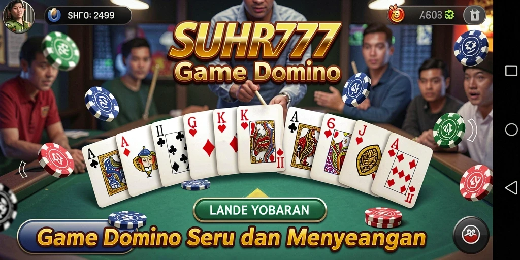 Tampilan menakjubkan dari gameplay Domino SUHU777 yang menghibur.