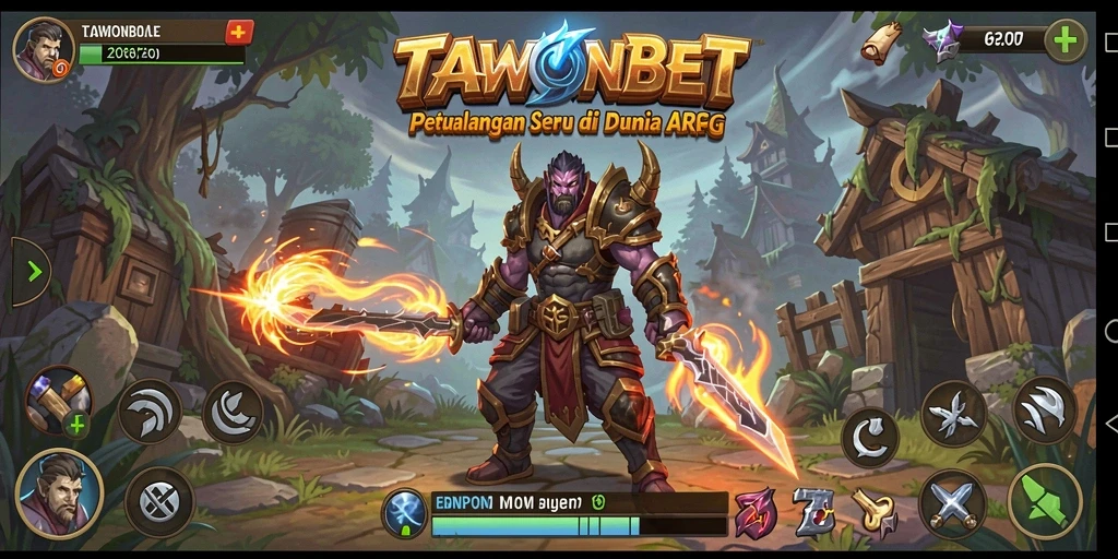 Tangkapan layar TAWONBET menunjukkan aksi pertarungan seru di dunia ARPG.