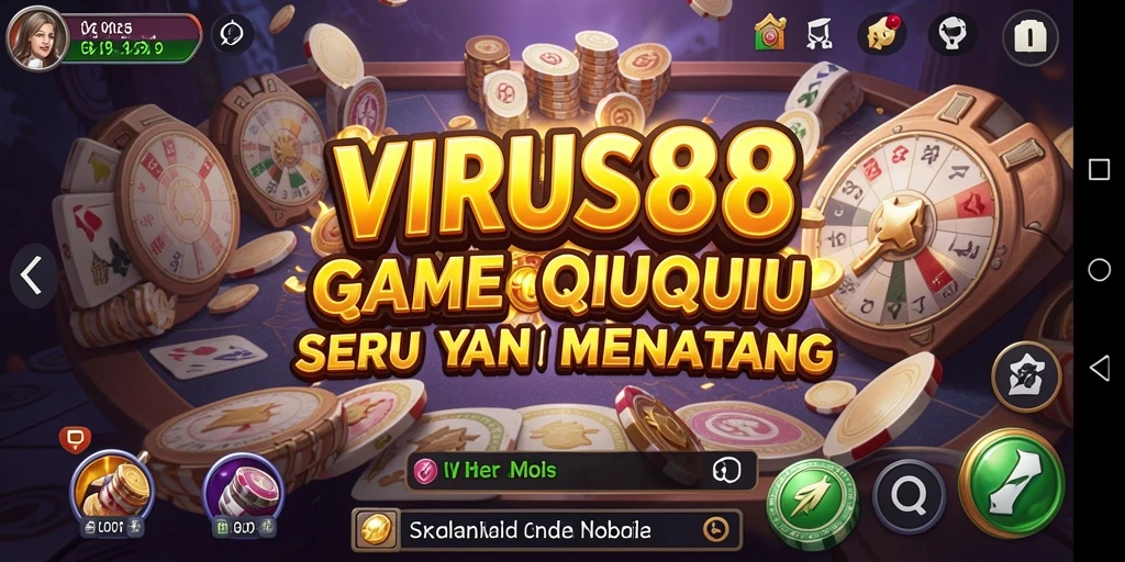 Tampilan gameplay seru dari VIRUS88 saat bermain QiuQiu.