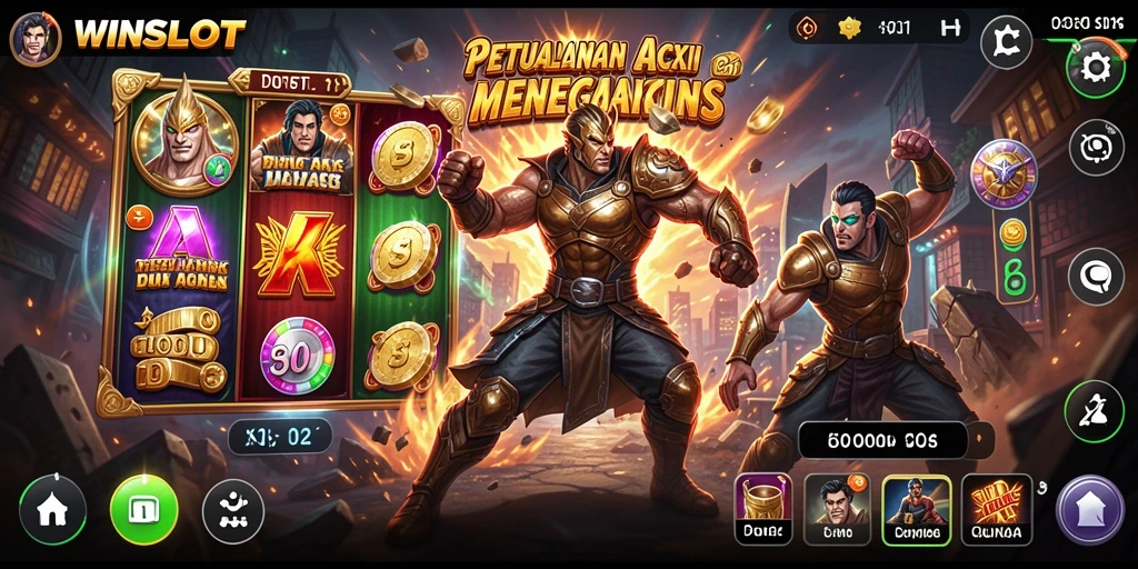 Screenshot WINSLOT menampilkan gameplay aksi yang mendebarkan.