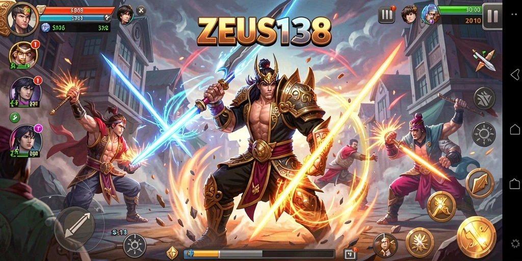 Tampilan aksi bertarung seru dalam ZEUS138.